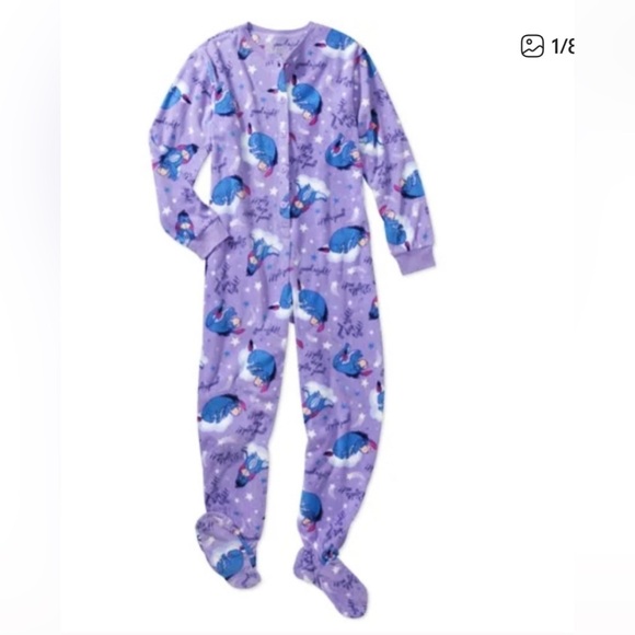 Disney Eeyore Footie Pajamas M (7/9) - Picture 1 of 5